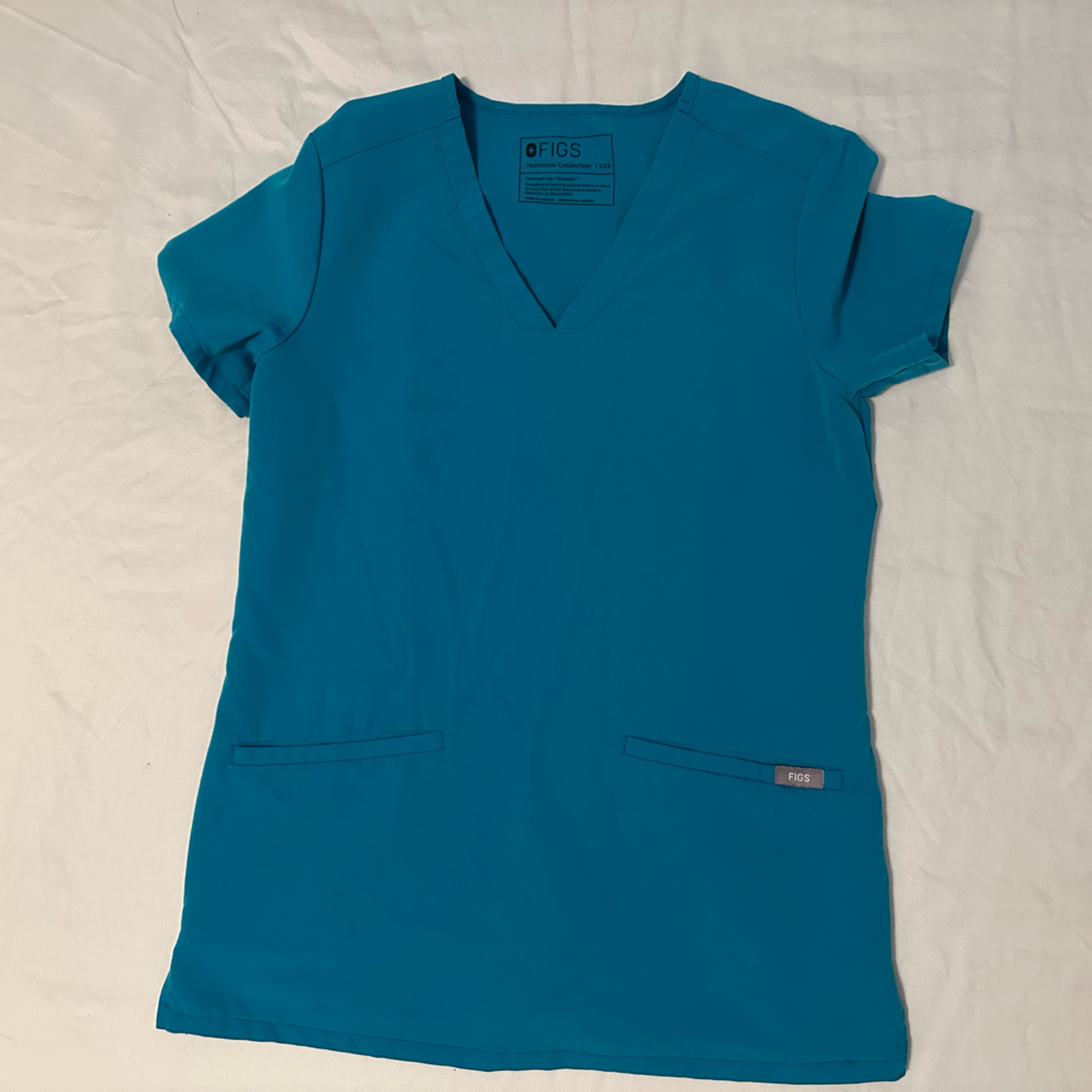 Figs Casma Top And Zamora Jogger Pants Set In Teal